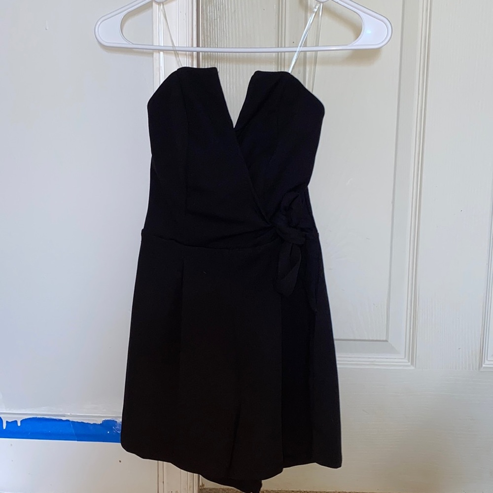 Strapless Black Romper